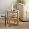 Small Oak Side Lamp Plant Coffee Table Hallway Room Furniture Living Room