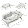 Foldable Baby Bath Tub Cushion Temperature Sensitive Water Plug 0-3 Years