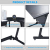 Black L-Shaped Corner Table Laptop Table Home Office Desk Wearable&Waterproof