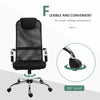 Vinsetto Office Chair Mesh Fabric Swivel Desk Chair Home Study with Wheel, Black