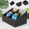 TV Air Conditioner Remote Control Holder Desktop Storage PU Leather Storage Box