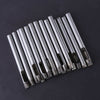 20pcs Black Hollow Hole Punch Tool Heavy Duty Metal Sharp Wood Leather Device UK