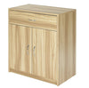 Modern Beech 2 Door Storage Cabinet Sideboard Buffet with Drawer