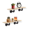 2pcs Pipe Shelf Brackets Industrial Iron Rustic Wall Floating Shelves Supports