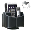 Leather Remote Control Holder 360 Degree Spinning Desk TV Remote Caddy/Box