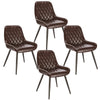 2x Dining Chairs Living Room Chairs with leather+metal Counter Chairs Bar Stools