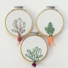 10PCS Wooden Embroidery Hoops Set Bamboo Circle Cross Hoop Stitch Tools 4In/3In