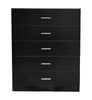Black Chest of Drawers Bedside Table Cabinets 1 2 3 4 5 Drawer Bedroom Furniture