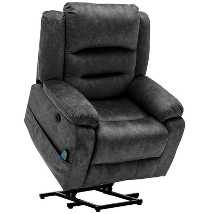 Electric Massage Power Lift Chair Armchair Upholstered Fabric Velvet Single Sofa