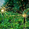 2X 120LED Garden Path Lights Solar Power Firework Lamp Starburst Stake Outdoor