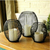 Romantic Metal Cage Table Lamp 2pcs Battery Powered LED Night Lights Candlestick