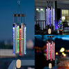 Solar Powered Colour Changing LED Hanging Wind Chime Glass Tube Lights Decor