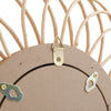Rose Rattan Wall Mirror Round Flower Hanging Boho Willow Wicker Weave Frame Deco