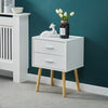 White Bedside Table Side Table 2 Drawers Cabinet Wooden Nightstand Storage Chest