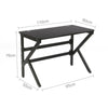 Gaming Table LED Black Computer Racing Desk RGB with Cup Holder Headphone Hook