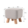 Fabric Rest Stool Wooden Footstool Chair Ottoman Rest Padded Top Pouffe Square