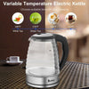 1.8L Electric Glass Kettle Blue LED Illuminated Fast Water Boiler Jug 2000W