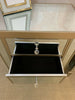 Georgia Luxe Champagne Gold Mirrored 2 Drawer Bedside Cabinet Chest Lamp Table