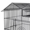 Large Metal Bird Cage Budgie Canary Finch Lovebird House Villa with Feeder Perch