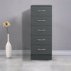 Chest Of Drawers Bedside Table Cabinet Metal Handles Bedroom Furniture Grey