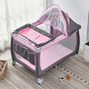 Portable Baby Travel Cot Crib Bassinet Bed Playpen Infants with Mattress Folding