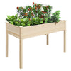 Large 47" Raised Vegetable Planter Box Heavy Duty Wooden Elevated Garden Bed XL