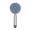 Round Shower Kit Twin Head Chrome Adjust Riser Rail Chrome Finish Set.