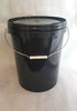 25 Litre, Ltr, Litre Black Plastic Bucket Container with Tamper evident Lid x 1