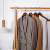 5x Premium Walnut Wooden Clothes Suit Coat Hangers Trousers Rack with Broad Ends