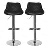 2×Bar Stools Leather Chairs Breakfast Chairs Swivel Gas Lift Kitchen Cushioned