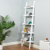 5 Tier Ladder Wall Shelf Home Storage/Display Unit Bookcase Stand Bathroom-White