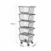 VEGETABLE FRUIT STORAGE 5 TIER KITCHEN STACKING STACKABLE BASKET RACK