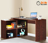 Computer Desk With Shelves L-shaped Corner PC Table Home Office Workstation