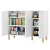 Storage Cabinet 3 Doors Cupboard Living Room Sideboard with Adjustable Shelves