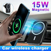 15W Wireless Car Charger Magnetic Mount Holder For iPhone 12/12 Pro/Mini/Pro Max
