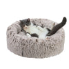 Large Pet Dog Calming Bed Comfy Shag Warm Fluffy Bed Nest Mattress Fur Donut Pad