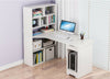 Computer Desk Corner PC Laptop Table Home Office Workstation Drawer Bookcase UK