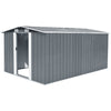 12x10ft Garden Shed Metal Apex Roof Outdoor Storage House with Free Foundation