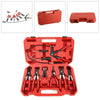 9PC Hose Clamp Clip Plier Set Swivel Jaw Flat Angled Band Automotive Tool Kit