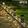 Solar 6pcs Powered Garden Post Lights Waterproof LED Outdoor Patio Yard Lawn UK