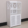 White Cupboard Storage Cabinet w/ Doors Shelves Unit Bathroom Kitchen Furniture