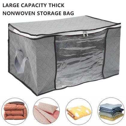 Large Clothes Storage Boxes Bags Ziped Organizer Wardrobe Cube Closet Container