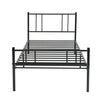 H.JWedoo Metal Bed Frame 3FT Single Size Bed Frame Black Regular Version Bedroom