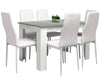 Wood Dining Table and Chairs 4 / 6 Set Pu Leather Seat Kitchen Room Furniture