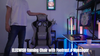 Ergonomic Gaming Chair Massage Office Computer Seat 2D Armrest Recliner Grey