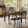 Dining Table and Chairs 4 Seater Solid Wood Room Kitchen Furniture Dining Set