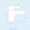 Compact 400mm Basin Vanity Unit Grey Wall Hung Bathroom Sink & Tap Set |Nanuya