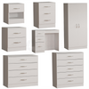 White Modern Chest of Drawers Bedside Table Wardrobe 1 2 3 4 5 Drawer Bedroom