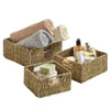 Seagrass Wicker Storage Baskets Set of 3 Tidy Organisers Gift Hamper