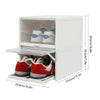 3 Pcs Plastic Clear Drawer Type Shoe Box Stackable Home Storage Organizer